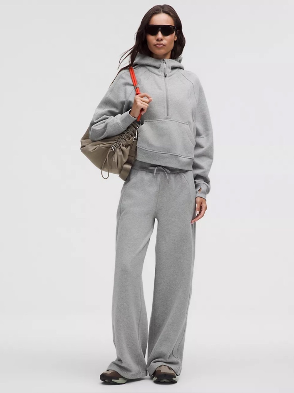 Lululemon Scuba Mid Rise Wide Leg Pant Gray Small - Picture 2 of 16